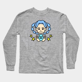 Aquarius Zodiac Sign Long Sleeve T-Shirt